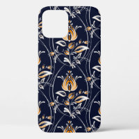 Seamless pattern with flowers in folk style. . Vin