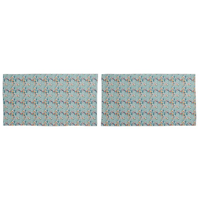 Seamless pattern with flowers pillowcase (Front-Set)