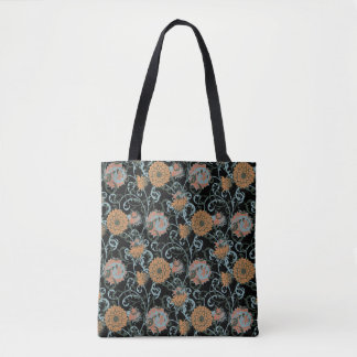 Seamless Pattern with Flowers. Vintage Summer Femi Tote Bag