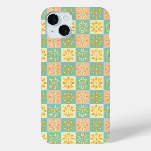 Seamless pattern with geometric floral motifs Case-Mate iPhone case (Back)