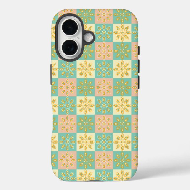 Seamless pattern with geometric floral motifs Case-Mate iPhone case (Back)