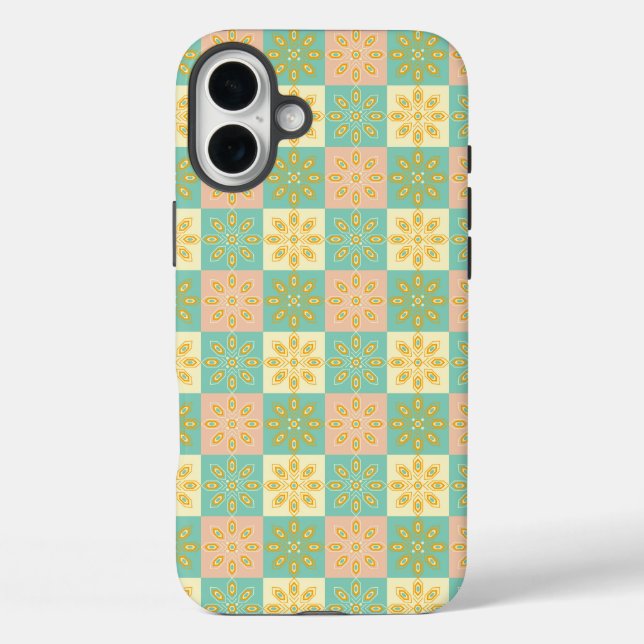 Seamless pattern with geometric floral motifs Case-Mate iPhone case (Back)