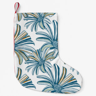Seamless pattern with gerbera flowers. Vintage bac Small Christmas Stocking