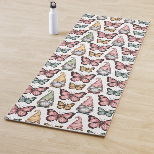 Seamless Pattern with Gnomes and Butterflies Yoga Mat
