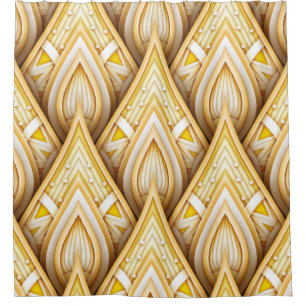 Seamless Pattern with Gold Ethnic Motifs. Endless