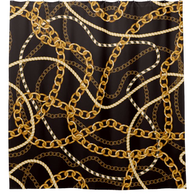 Seamless pattern with golden chains.  (Front)