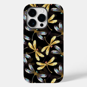 Seamless Pattern with Golden Dragonflies Case-Mate iPhone 14 Pro Case