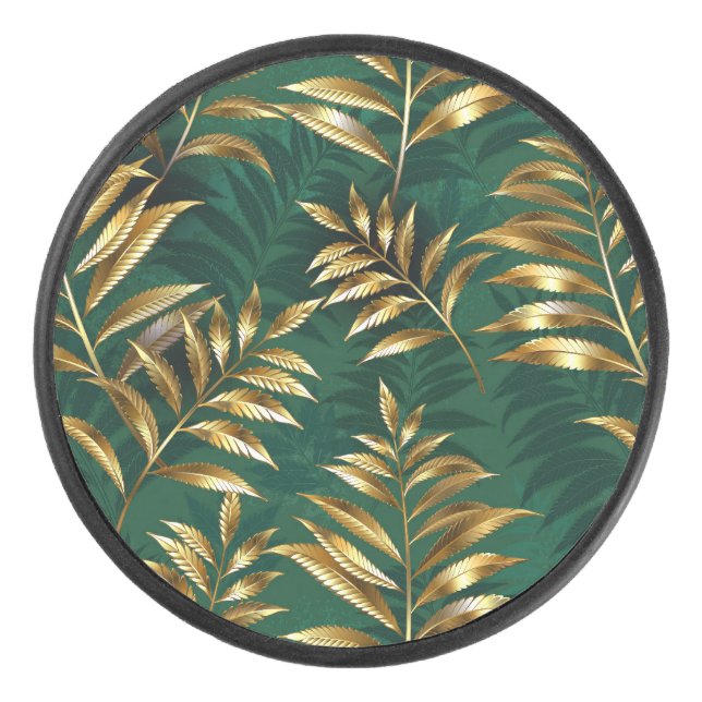 Seamless pattern with golden ferns (Devant)