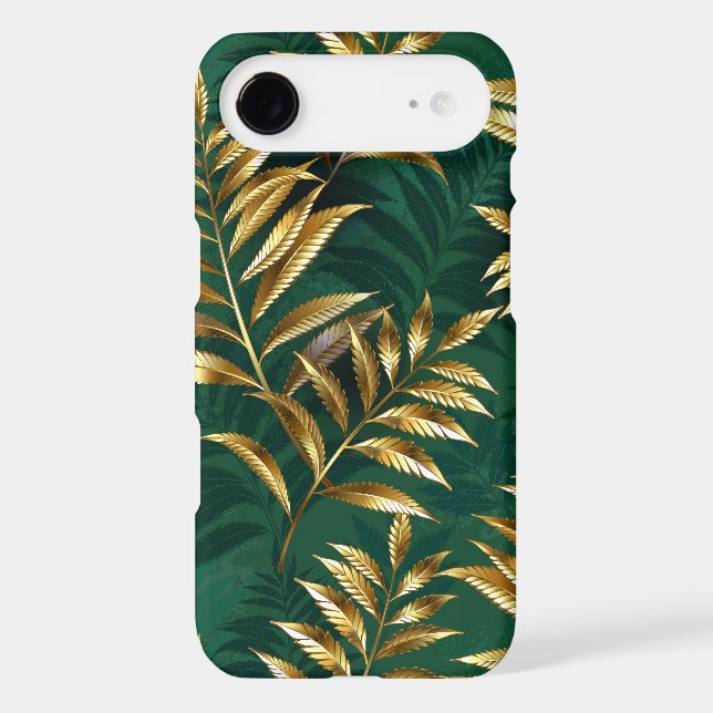 Seamless pattern with golden ferns (Back)