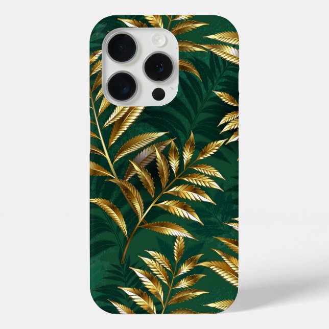 Seamless pattern with golden ferns Case-Mate iPhone case (Back)