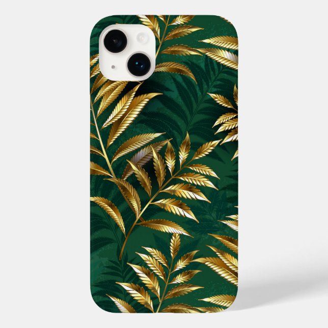 Seamless pattern with golden ferns Case-Mate iPhone case (Back)