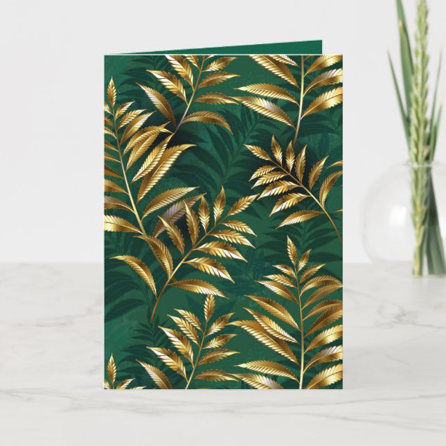 Seamless pattern with golden ferns program (Front)