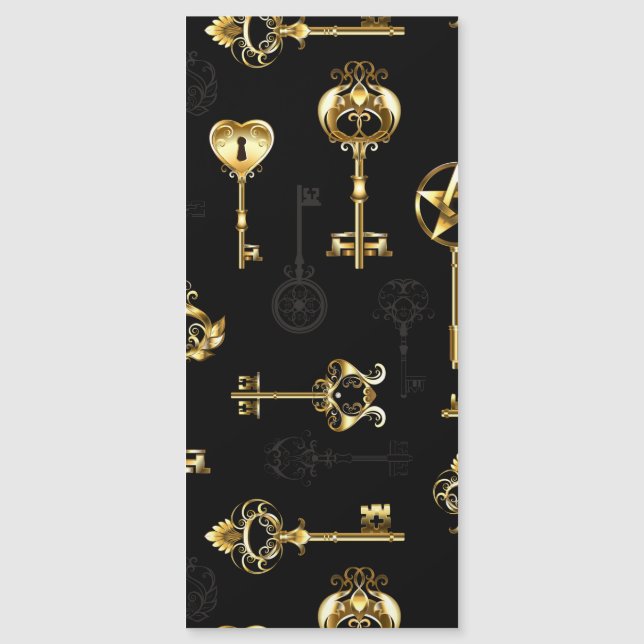 Seamless Pattern with Golden Keys (Front)