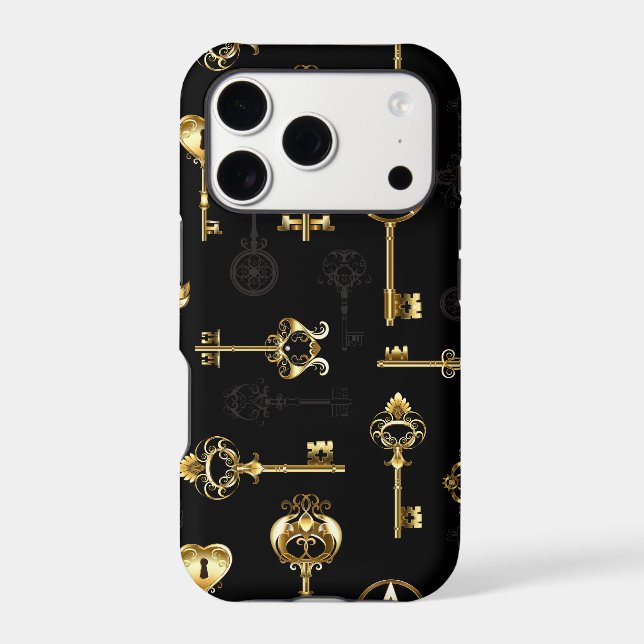 Seamless Pattern with Golden Keys (Back)