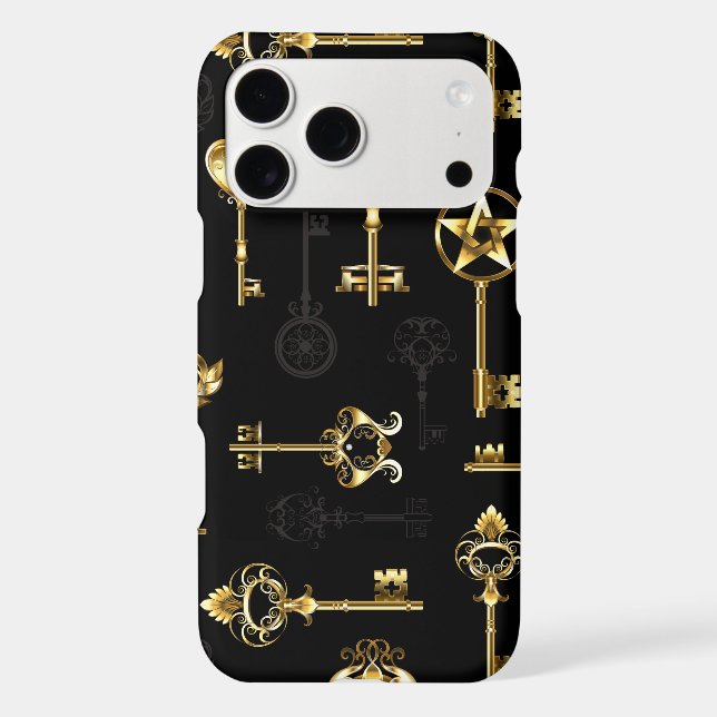 Seamless Pattern with Golden Keys (Back)