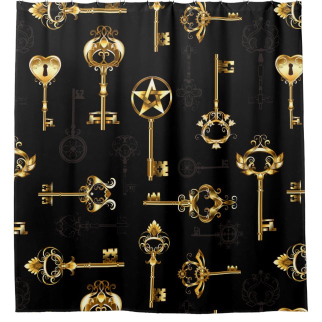 Seamless Pattern with Golden Keys (Front)