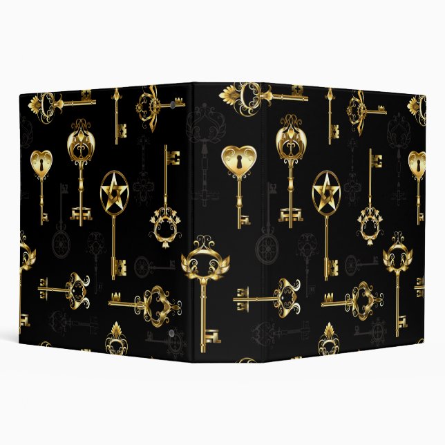 Seamless Pattern with Golden Keys Binder (Background)