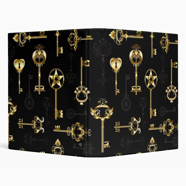 Seamless Pattern with Golden Keys Binder (Background)