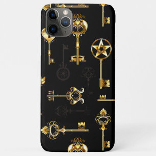 Seamless Pattern with Golden Keys iPhone 11 Pro Max Case