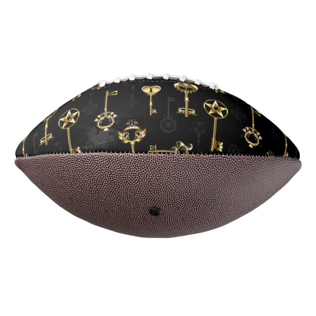 Seamless Pattern with Golden Keys Football (Rotated 270)