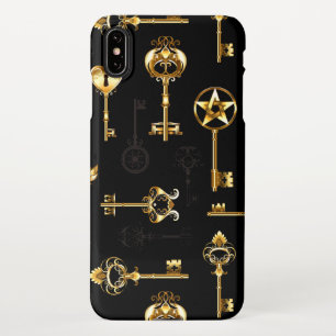 Seamless Pattern with Golden Keys iPhone XS Max Case