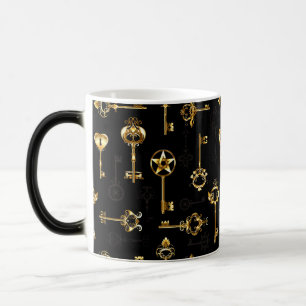 Seamless Pattern with Golden Keys Magic Mug