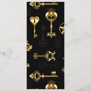 Seamless Pattern with Golden Keys Menu