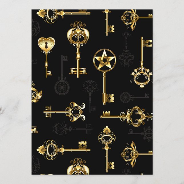 Seamless Pattern with Golden Keys Program (Front)