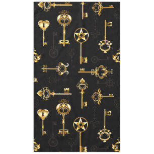 Seamless Pattern with Golden Keys Tablecloth
