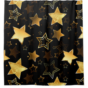 Seamless pattern with Golden Stars