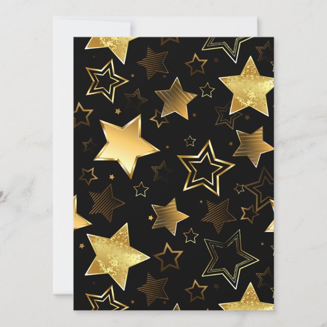 Seamless pattern with Golden Stars Announcement (Front)