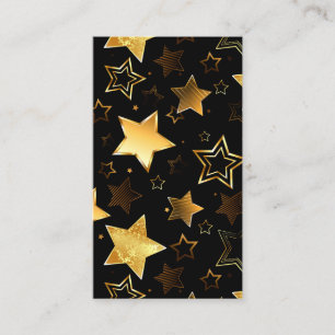 Seamless pattern with Golden Stars Appointment Card