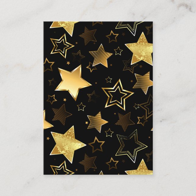 Seamless pattern with Golden Stars Appointment Card (Front)