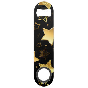 Seamless pattern with Golden Stars Bar Key