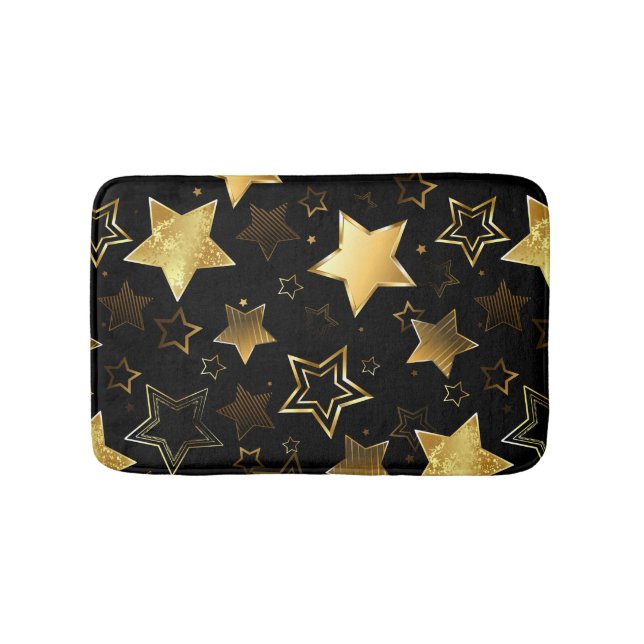 Seamless pattern with Golden Stars Bath Mat (Front)