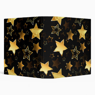 Seamless pattern with Golden Stars Binder