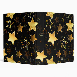 Seamless pattern with Golden Stars Binder