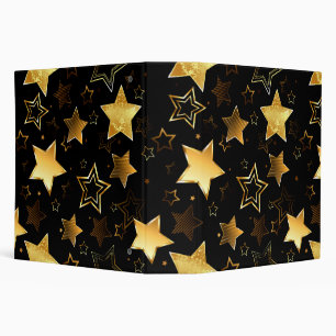 Seamless pattern with Golden Stars Binder