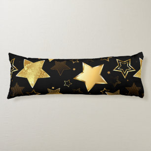 Seamless pattern with Golden Stars Body Pillow