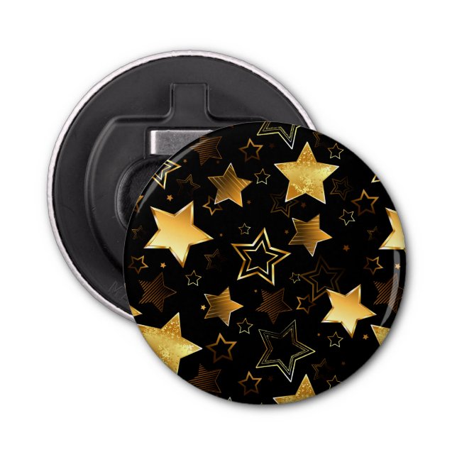 Seamless pattern with Golden Stars Bottle Opener (Front)