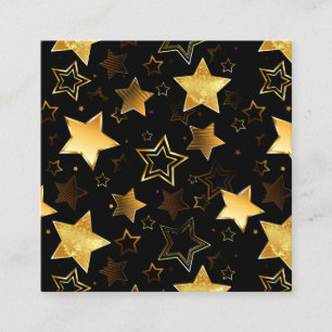 Seamless pattern with Golden Stars Calling Card