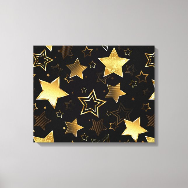 Seamless pattern with Golden Stars Canvas Print (Front)