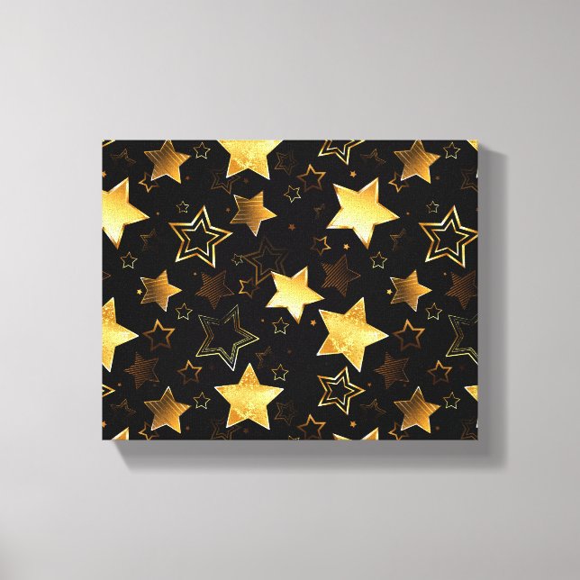 Seamless pattern with Golden Stars Canvas Print (Front)