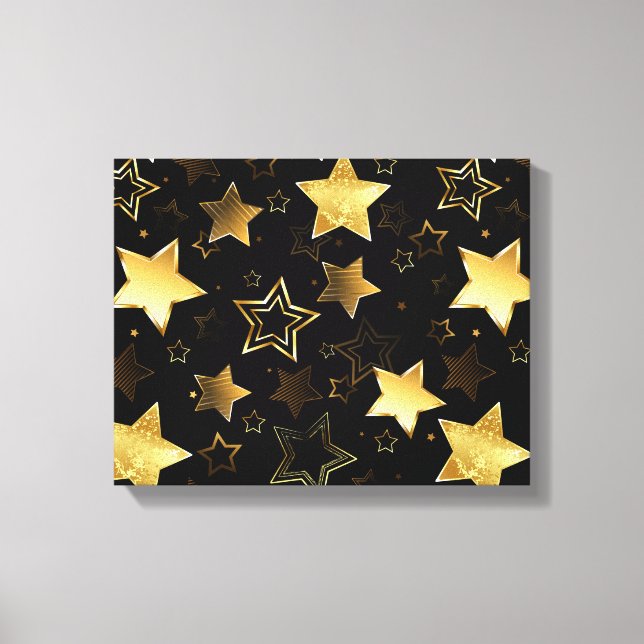 Seamless pattern with Golden Stars Canvas Print (Front)