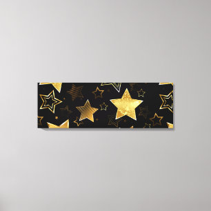 Seamless pattern with Golden Stars Canvas Print
