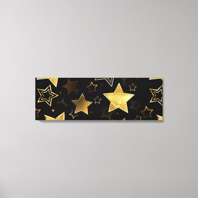Seamless pattern with Golden Stars Canvas Print (Front)
