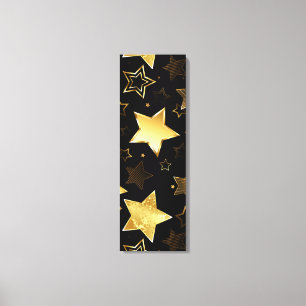 Seamless pattern with Golden Stars Canvas Print