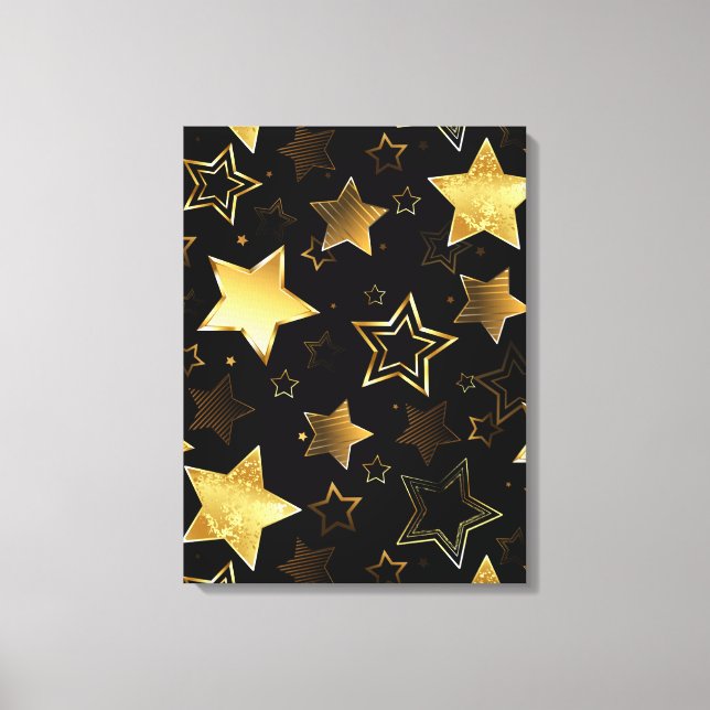 Seamless pattern with Golden Stars Canvas Print (Front)