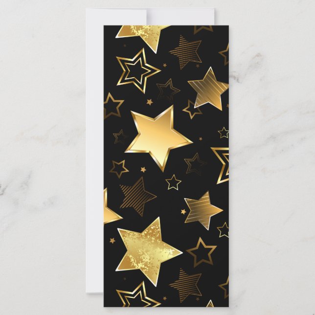 Seamless pattern with Golden Stars Card (Front)