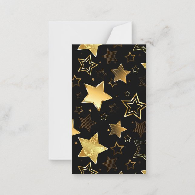 Seamless pattern with Golden Stars Card (Front)